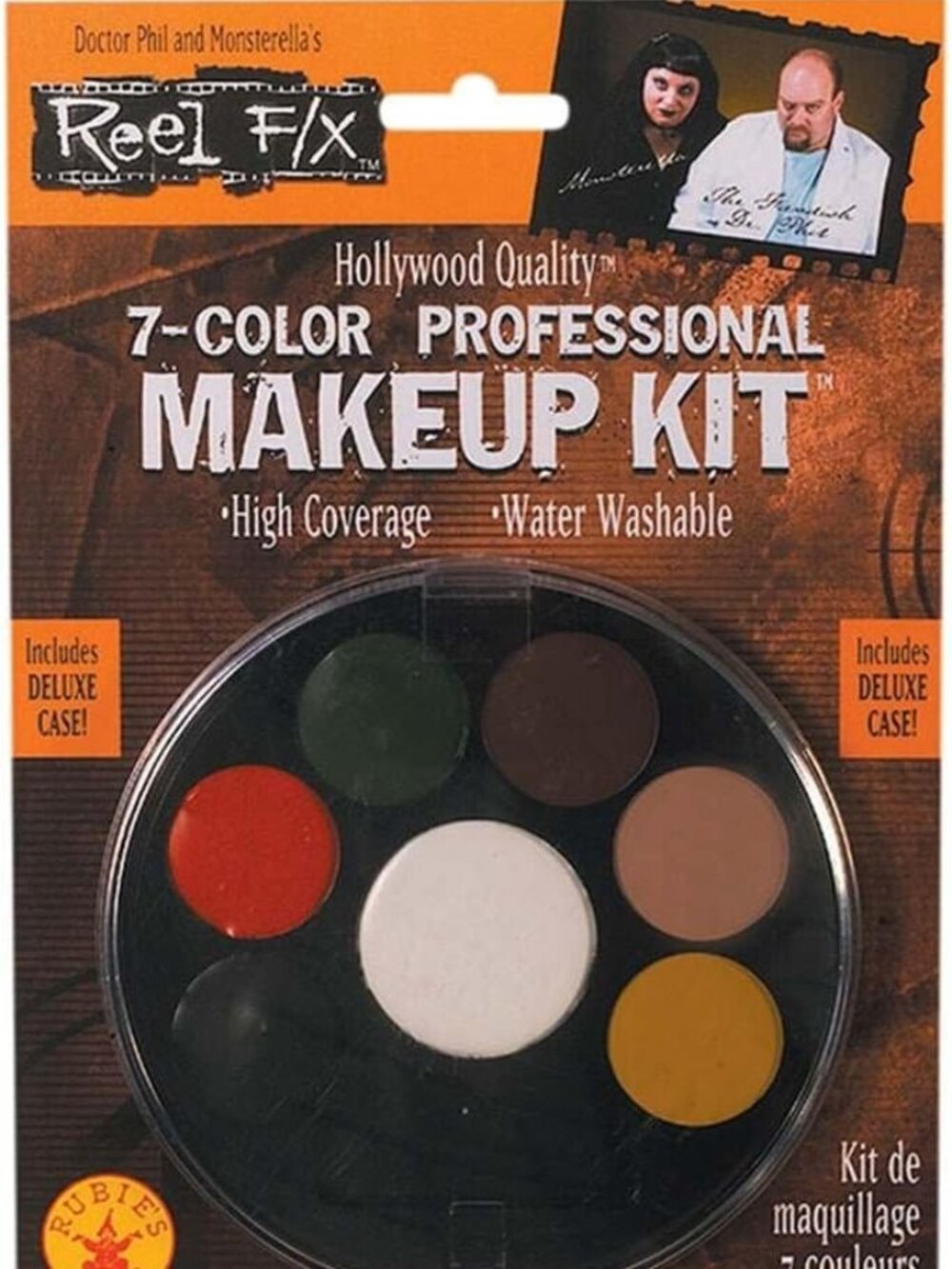 3 NWT Rubie's 7 Color Professional Makeup Kit Reel F/X Halloween Costume Makeup
